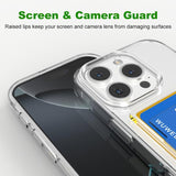 iPhone 16 Pro Transparant TPU Hoesje Met Card Slot - Pasjesvakje