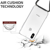 iPhone X / Xs Crossbody Transparant TPU Hoesje met Koord