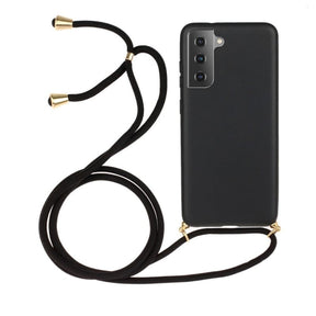 Galaxy S22 Plus Crossbody TPU Hoesje met Koord Zwart
