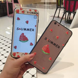 iPhone 7 Plus / 8 Plus Tempered Glass Protector Met Print - Watermeloen