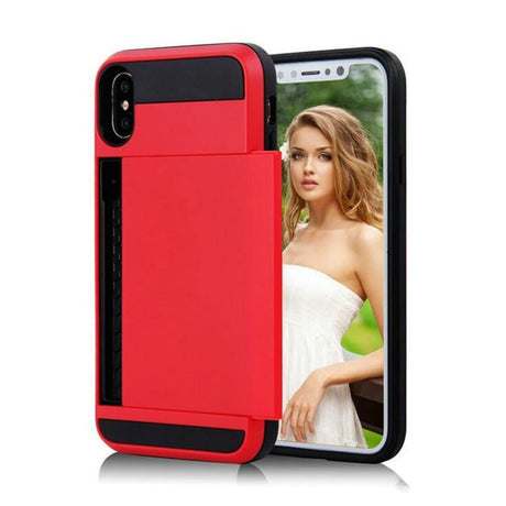 iPhone Xs Max Slide Armor Hoesje Met Pashouder