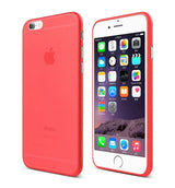 iPhone 6 / 6S Soft Plastic Matte Kleuren Hoesje Transparant/Wit