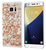 Galaxy S6 Edge Plus TPU Bling Glitterhoesje Blad - Look