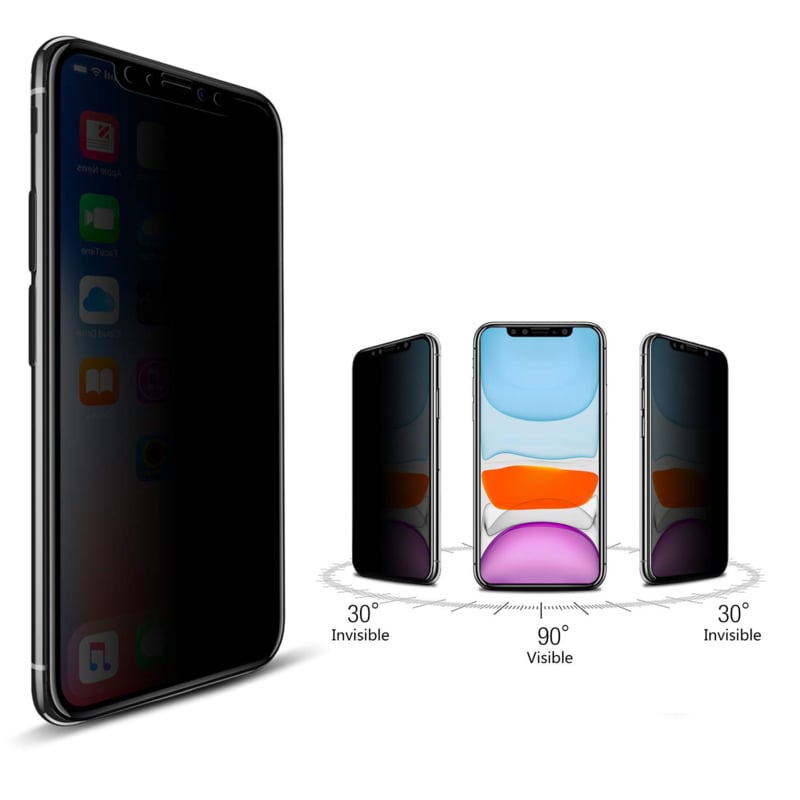 iPhone Xs Max Full Cover Privacy Tempered Glass Screen Protector