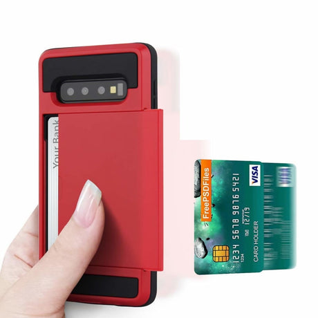 Galaxy S10 Slide Armor Hoesje Met Pashouder