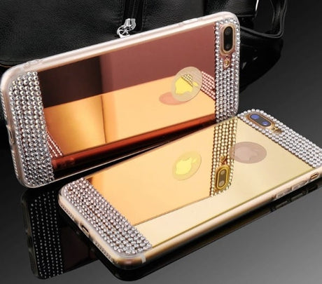 iPhone 7 Plus / 8 Plus Bling Spiegel Hoesje Met Strass-Steentjes