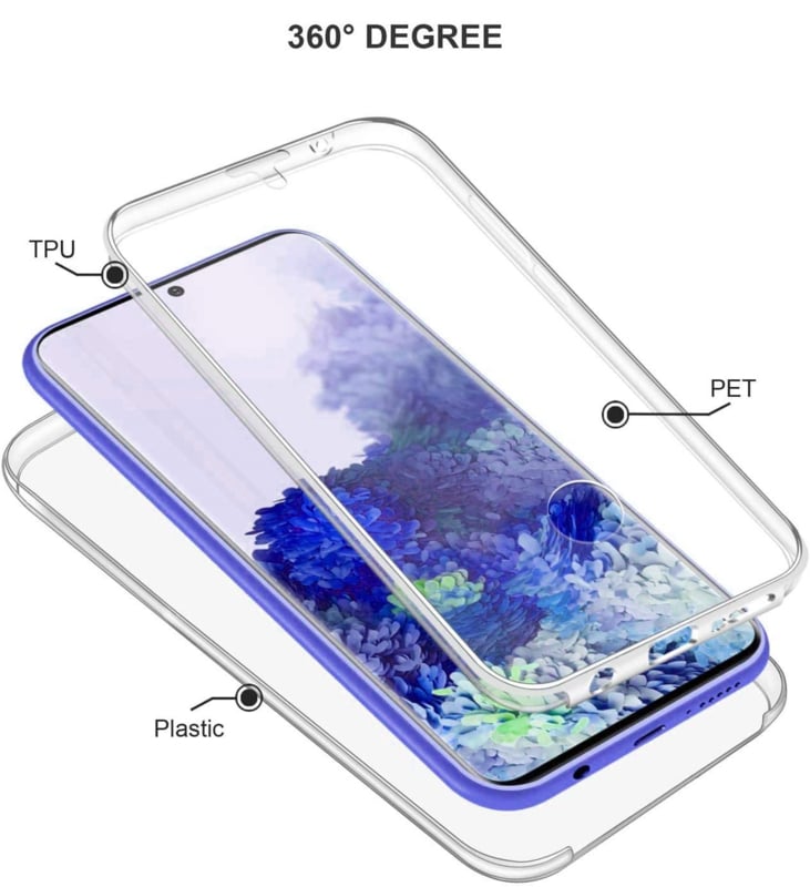 Galaxy S20 FE 360° Ultra Clear Hybrid PC + TPU Hoesje