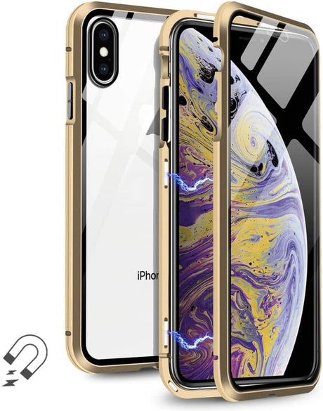 iPhone X / Xs 360° Magnetisch Hoesje Dubbelzijdig Glas