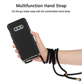 Galaxy S10E Crossbody TPU Hoesje met Koord Zwart