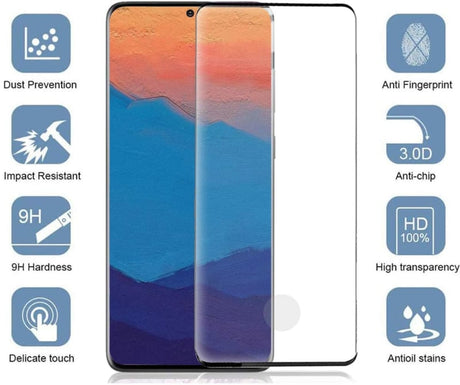2 STUKS Galaxy S20 Plus Case Friendly 3D Tempered Glass Screen Protector
