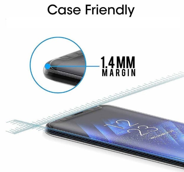 Galaxy S8 Plus Case Friendly 3D Curved Tempered Glass Screen Protector