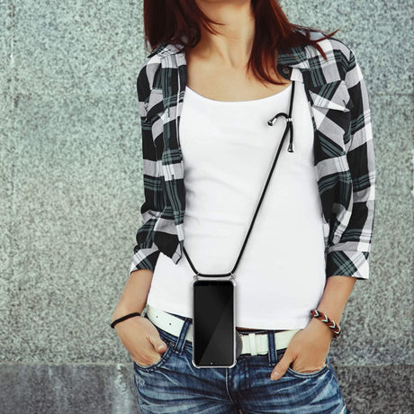 Galaxy S10E Crossbody Transparant TPU Hoesje met Koord