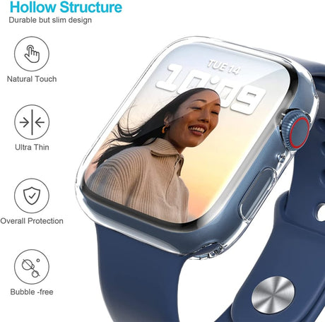 Apple Watch 7/8/9 41MM/45MM Transparant Soft TPU Hoesje Full Cover