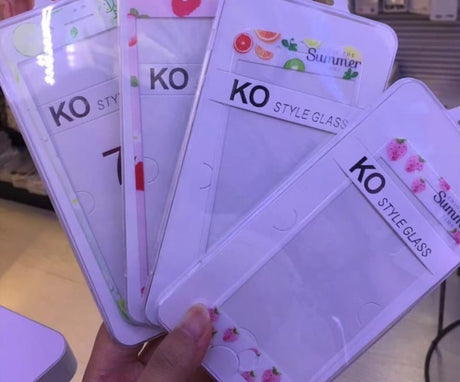 iPhone 6 / 6S Tempered Glass Protector Met Print - Aardbei