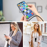 iPhone 15 Plus Crossbody Transparant TPU Hoesje met Koord