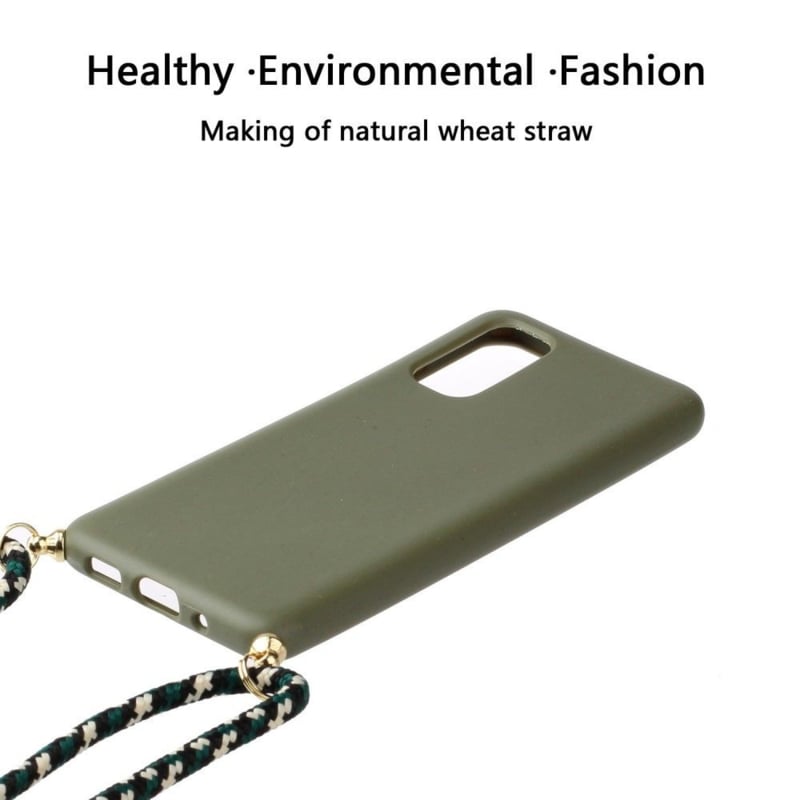 Galaxy S21 FE Crossbody TPU Hoesje met Koord Groen