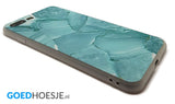 iPhone 7 Plus / 8 Plus Soft TPU Hoesje Marmer Azuurblauw