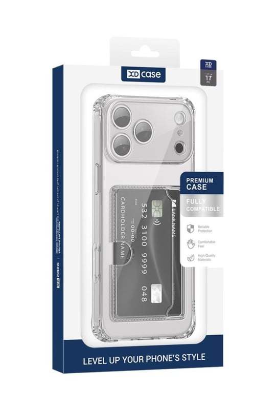 iPhone 17 Pro Transparant TPU Hoesje Met Card Slot - Pasjesvakje