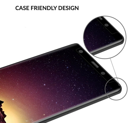 Galaxy Note 8 Privacy Case Friendly Tempered Glass Screen Protector