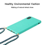 iPhone Xs Max Crossbody TPU Hoesje met Koord Mint