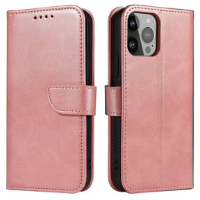 Galaxy S24 Plus PU-Leren Bookcase Portemonnee Hoesje Roze