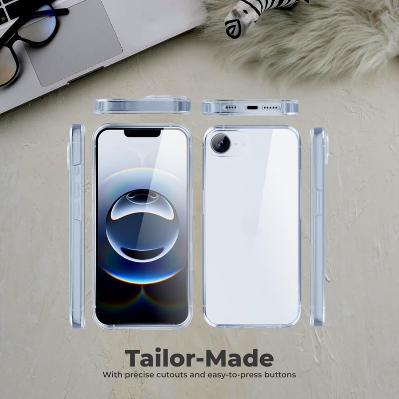 iPhone 16e 360° Ultra Clear Hybrid PC + TPU Hoesje