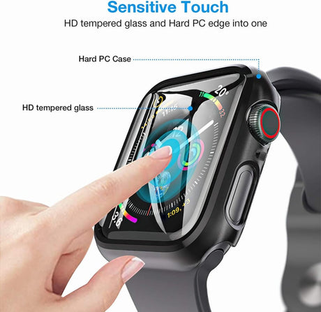 Apple Watch 4/5/6/SE 40MM Hard PC + Tempered Glass Hoesje