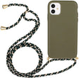 iPhone 14 Plus Crossbody TPU Hoesje met Koord Groen
