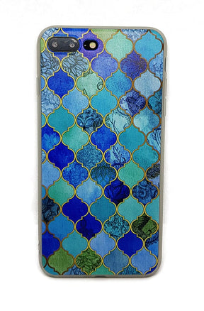 iPhone 7 Plus / 8 Plus Soft TPU Hoesje Marmer Mozaïek Ruiten