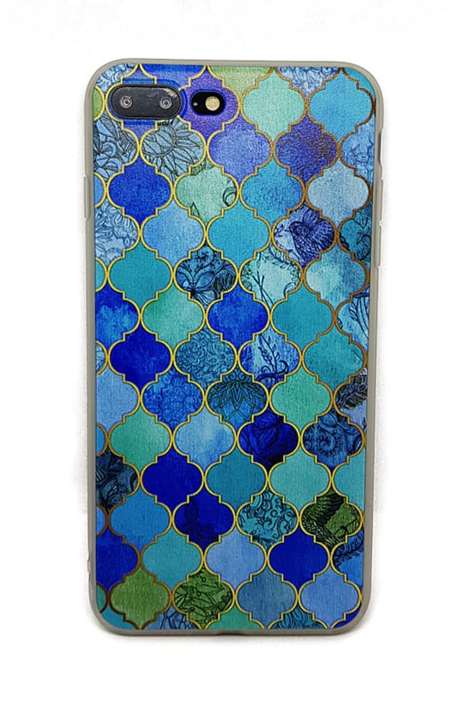 iPhone 7 Plus / 8 Plus Soft TPU Hoesje Marmer Mozaïek Ruiten