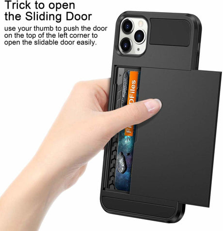 iPhone 11 Pro Slide Armor Hoesje Met Pashouder