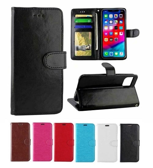 iPhone 11 Leren Portemonnee Hoesje Met Pasfotovakje