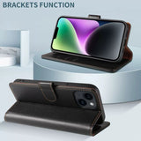 iPhone 16e Luxe Leren Bookcase - Portemonnee Hoesje