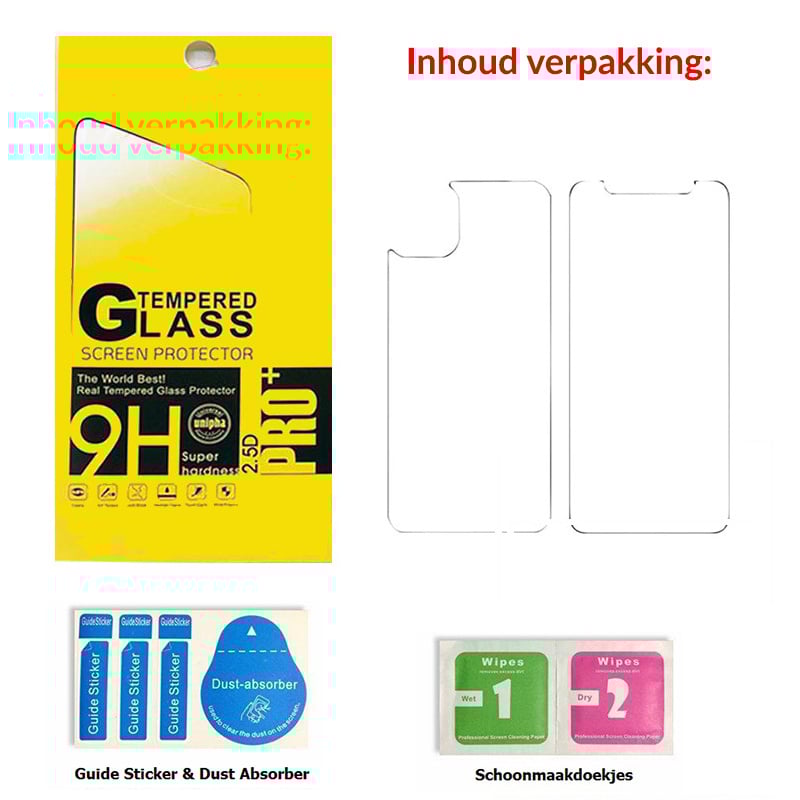 iPhone 13 Mini Front + Back Tempered Glass Protector