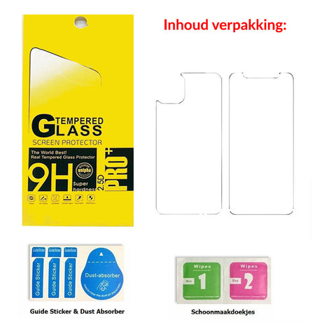 iPhone 11 Pro Max Front + Back Tempered Glass Protector