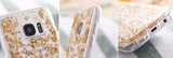 Galaxy S7 TPU Bling Glitterhoesje Blad - Look