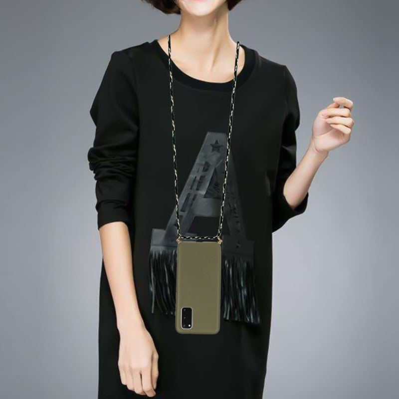 Galaxy S20 FE Crossbody TPU Hoesje met Koord Groen