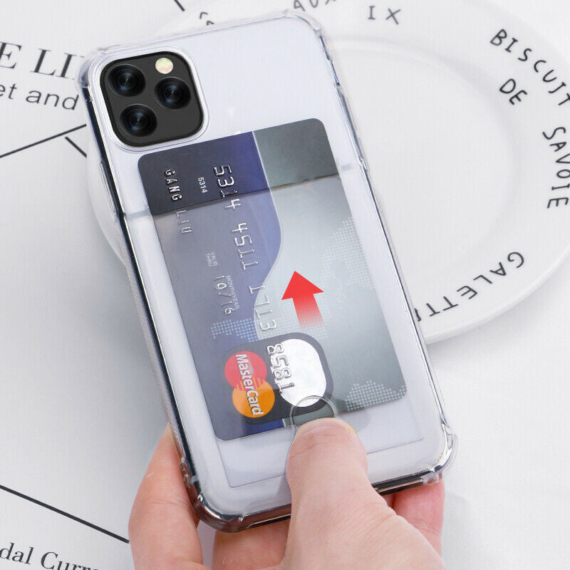 iPhone 11 Pro Transparant TPU Hoesje Met Card Slot - Pasjesvakje
