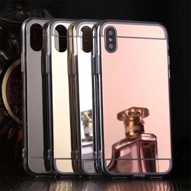 iPhone Xr TPU Bling Spiegel Hoesje 4 Kleuren