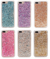 iPhone 7 Plus / 8 Plus TPU Bling Glitterhoesje Blad - Look