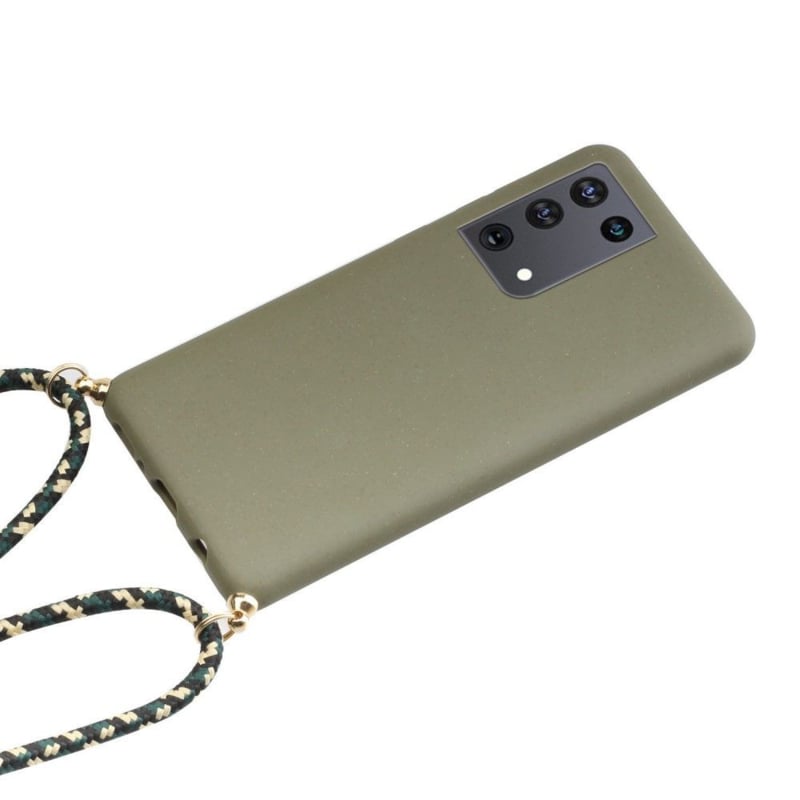 Galaxy S24 Ultra Crossbody TPU Hoesje met Koord Groen