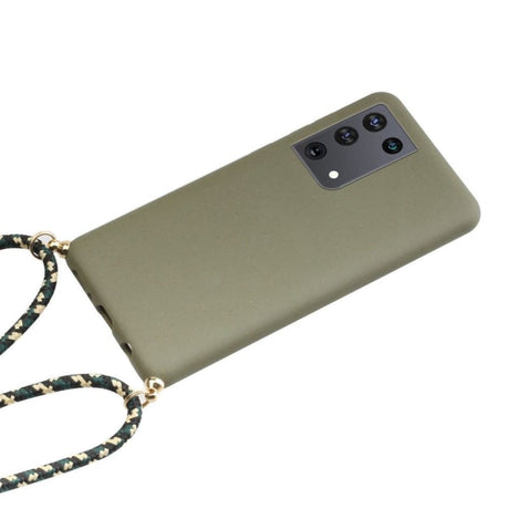 Galaxy S24 Ultra Crossbody TPU Hoesje met Koord Groen