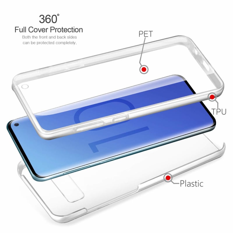 Galaxy S10E 360° Ultra Clear Hybrid PC + TPU Hoesje