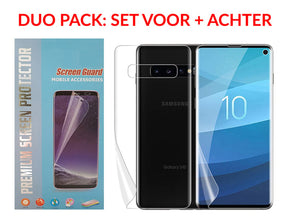 SET 2 STUKS Galaxy S10 Plus Premium 3D Folie Screen + Back Protector