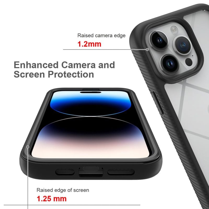 iPhone 14 Pro Max 360° Full Protect Hoesje met Screenprotector Zwart