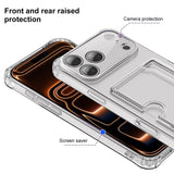 iPhone 17 Pro Max Transparant TPU Hoesje Met Card Slot - Pasjesvakje