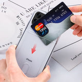 iPhone 12 Pro Max Transparant TPU Hoesje Met Card Slot - Pasjesvakje