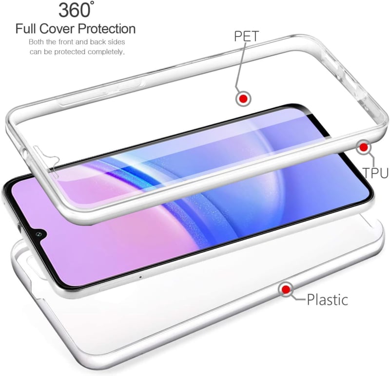 Galaxy A15 4G/5G 360° Ultra Clear Hybrid PC + TPU Hoesje