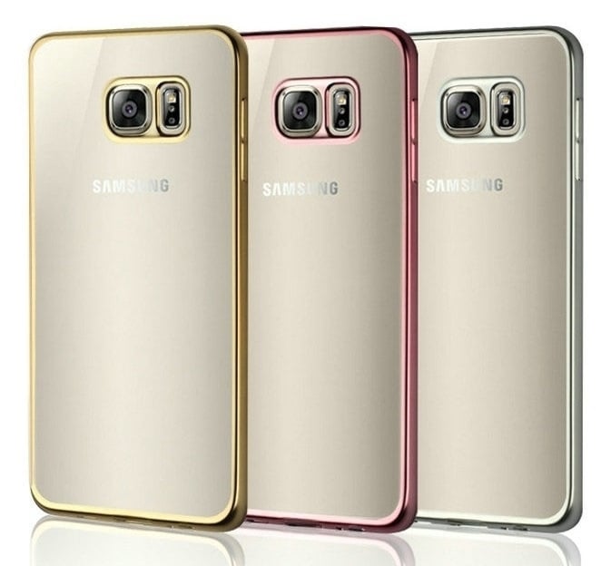 Galaxy S6 Soft TPU Hoesje Met Coating Goud / Zilver / Grijs