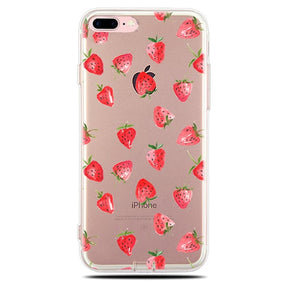 iPhone 7 Plus / 8 Plus Soft TPU Hoesje Aardbei Print